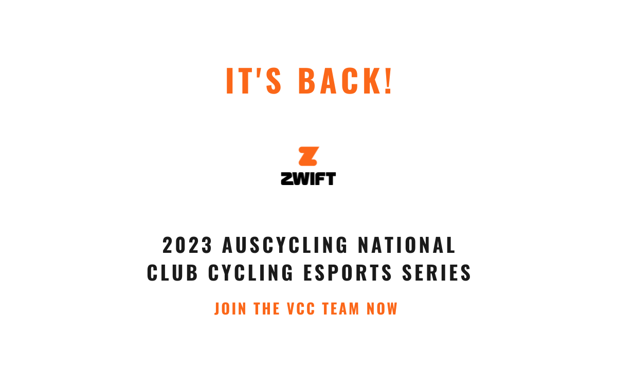 It's back 2023 AusCycling National Club eSports Series - join the VCC team now
